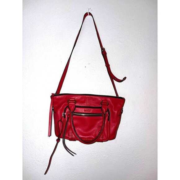 Lodis Ellie Satchel Small Red Leather Purse - Picture 1 of 16